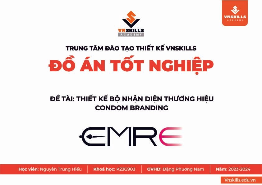 Đồ án tốt nghiệp: Bộ nhận diện thương hiệu Condom Branding EMRE - Khóa học Thiết kế đồ họa chuyên nghiệp